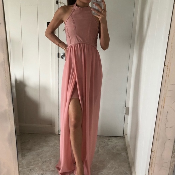 BLUSH BANDAGE DRESS GOWN - Picture 2 of 6